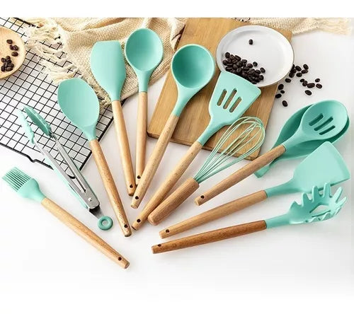 Set Utensilios Cocina 12 Piezas Silicona