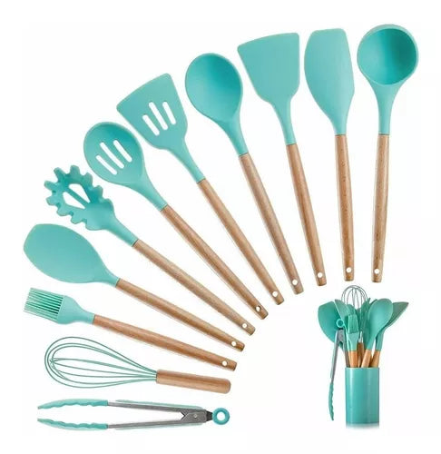 Set Utensilios Cocina 12 Piezas Silicona