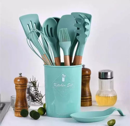 Set Utensilios Cocina 12 Piezas Silicona