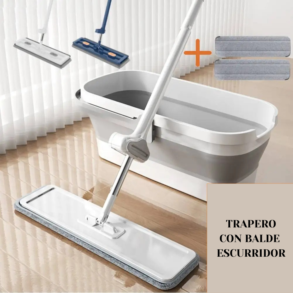 COMBO BALDE PLEGABLE TRAPERO