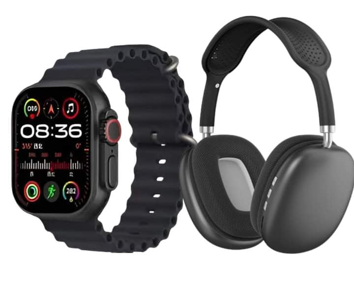 Set reloj intelig+diadema bluetooth P9