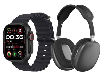 Set reloj intelig+diadema bluetooth P9